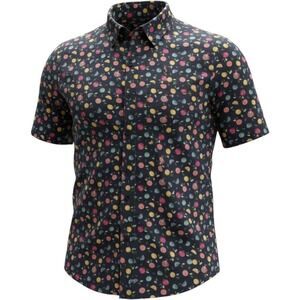 Men's Abercrombie & Fitch Citrus Fruit Print Short Sleeve Button Up Shirt Medium